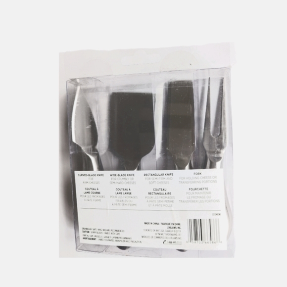 (3 for $20) 4 Cheese Knives Set - President's Choice - Stainless - Picture 2 of 2